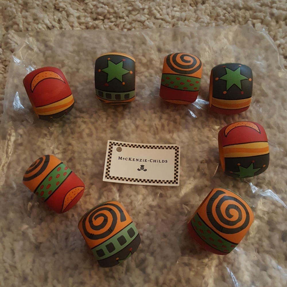 Mackenzie Childs Dot Napkin Rings - Picture 2 of 2